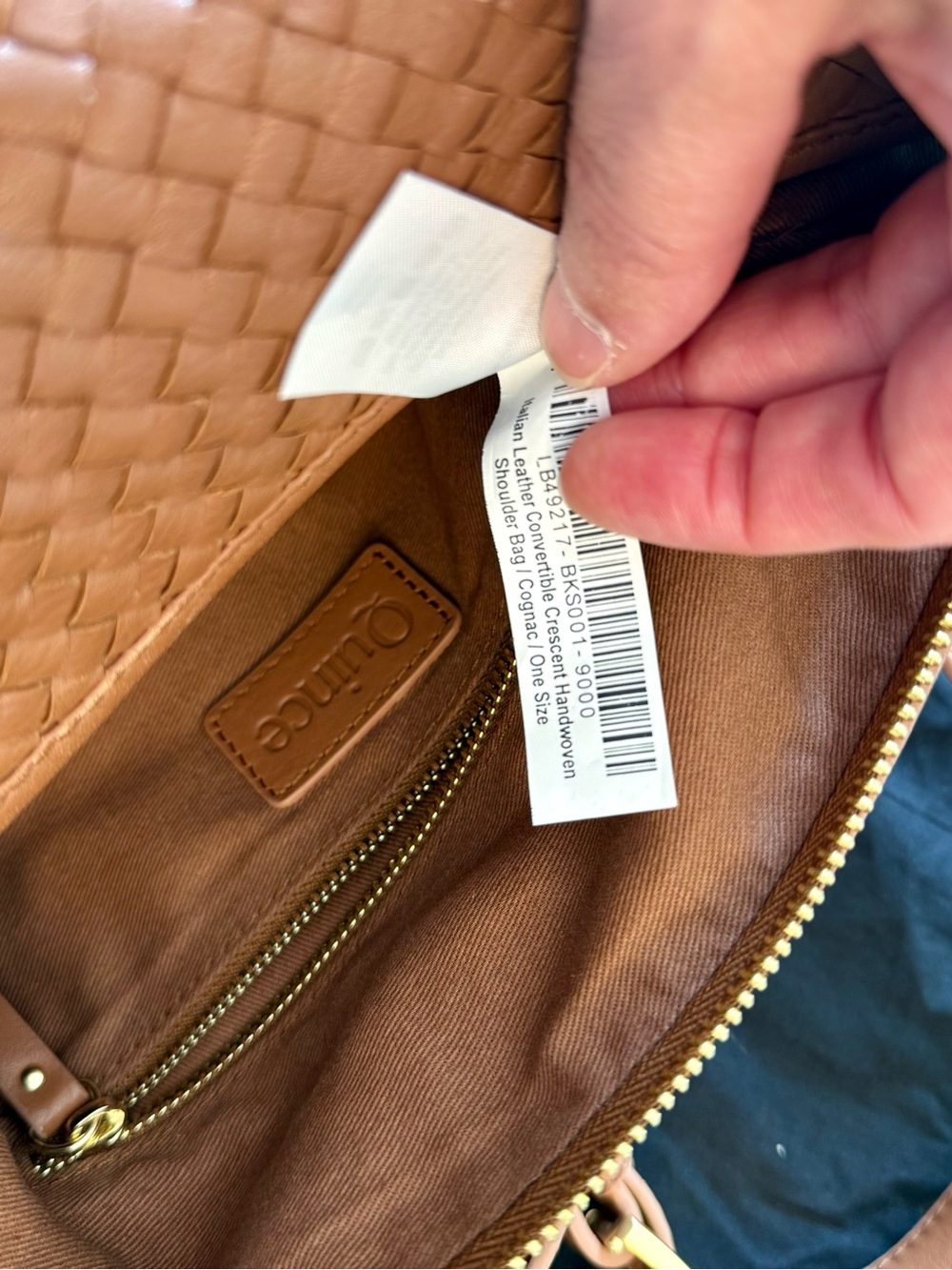 Quince Italian Leather “Sloane” Convertible Shoulder Bag in Cognac - Picture 6 of 9